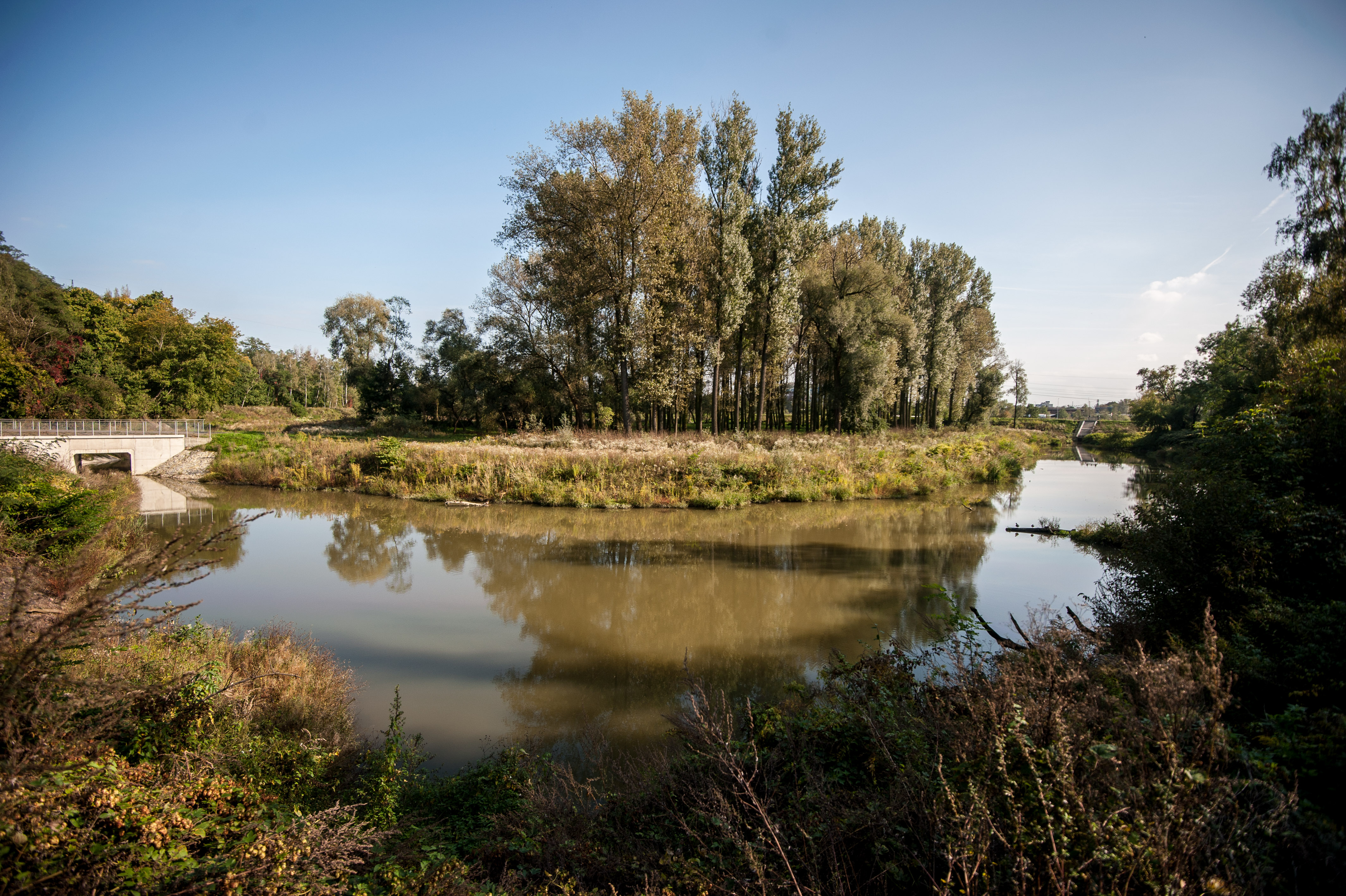 Dotace na kanalizační přípojky přispěje k lepší kvalitě vody v ostravských řekách. Na snímku řeka Odra pod Landekem. Foto: Lukáš Kaboň